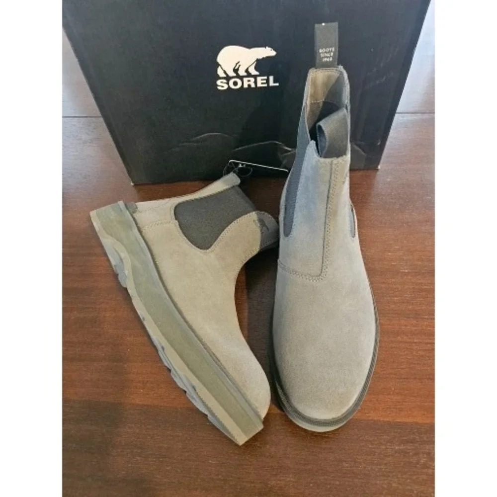 Sorel Hi Line Chelsea Waterproof Boots Quarry Grill Gray US 10.5 New with box